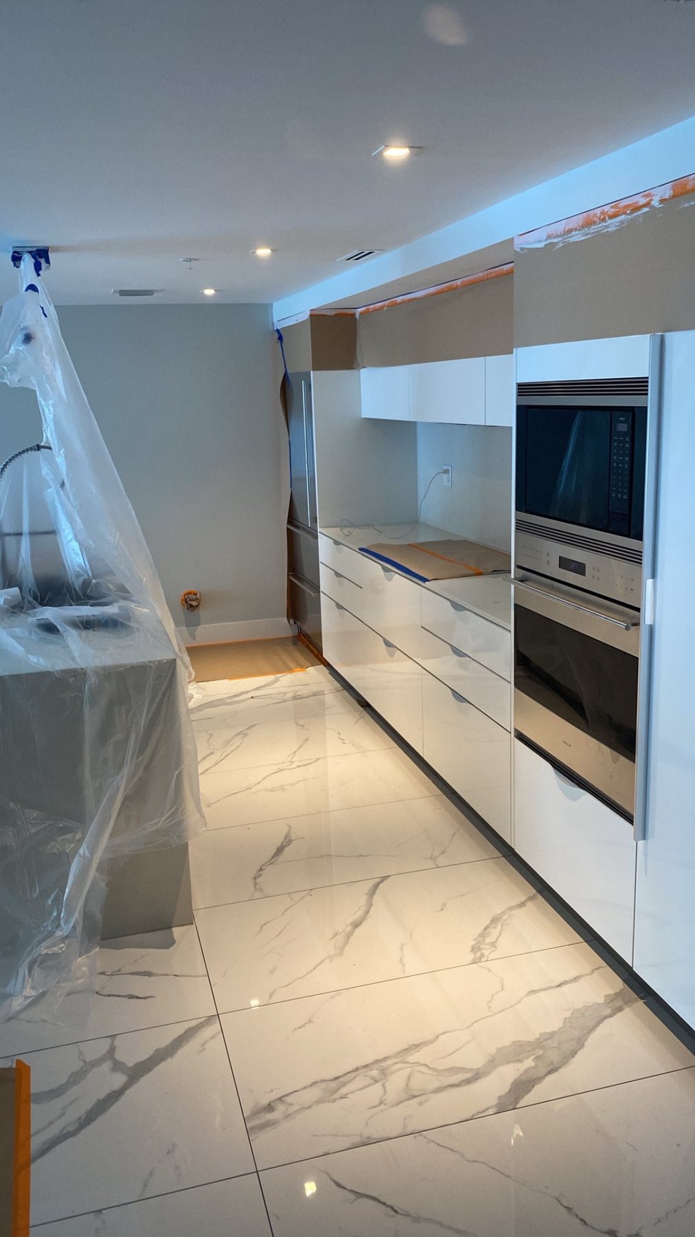 Miami Beach kitchen protected during painting