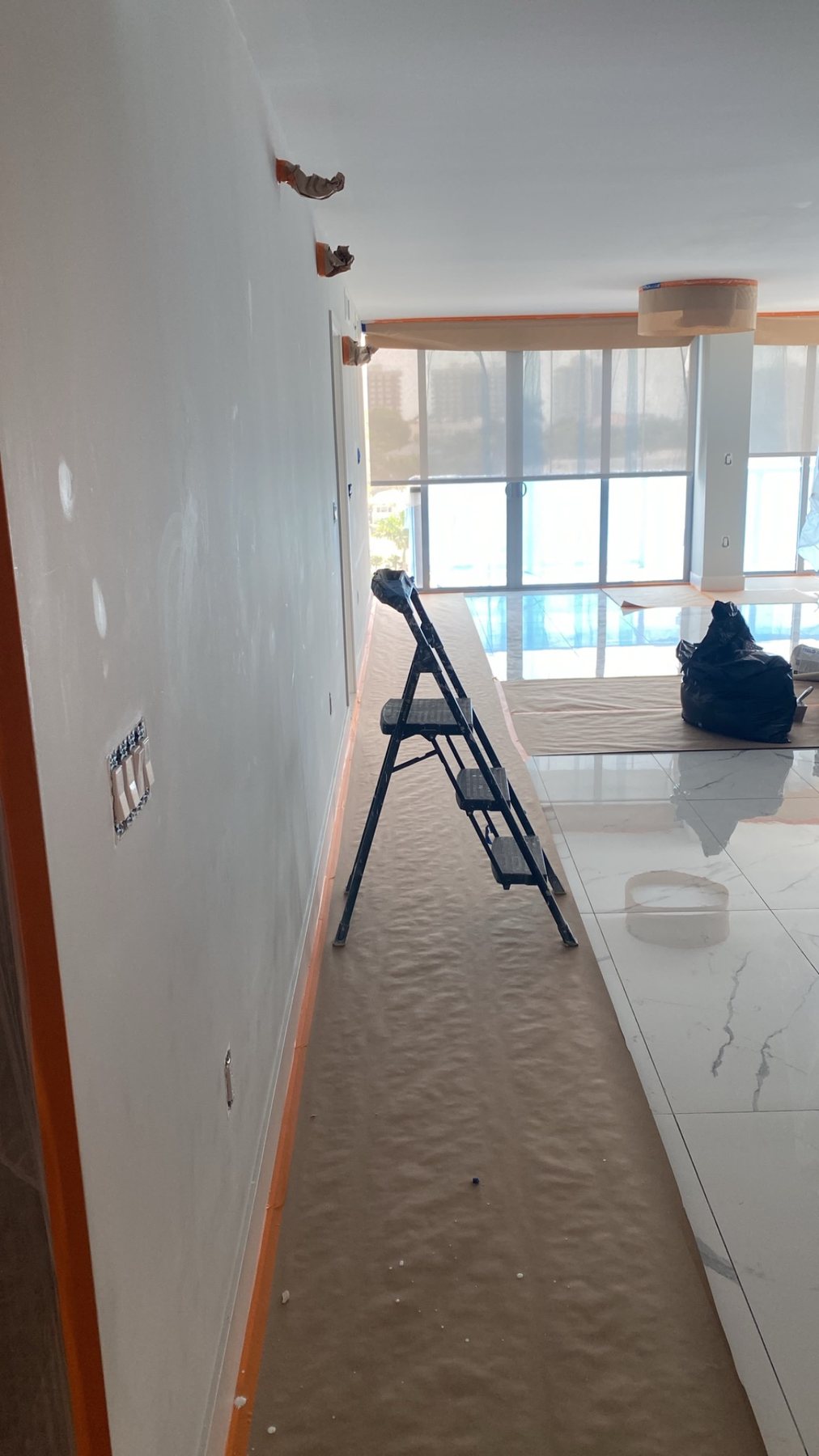 Wall preparation and patching before painting