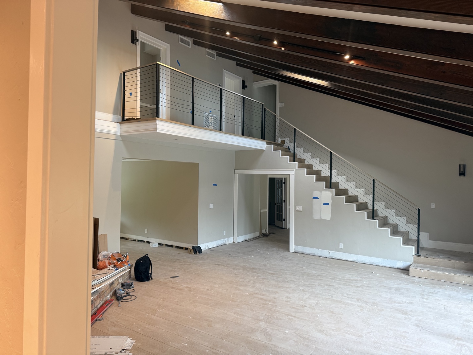 Residential painting project in progress