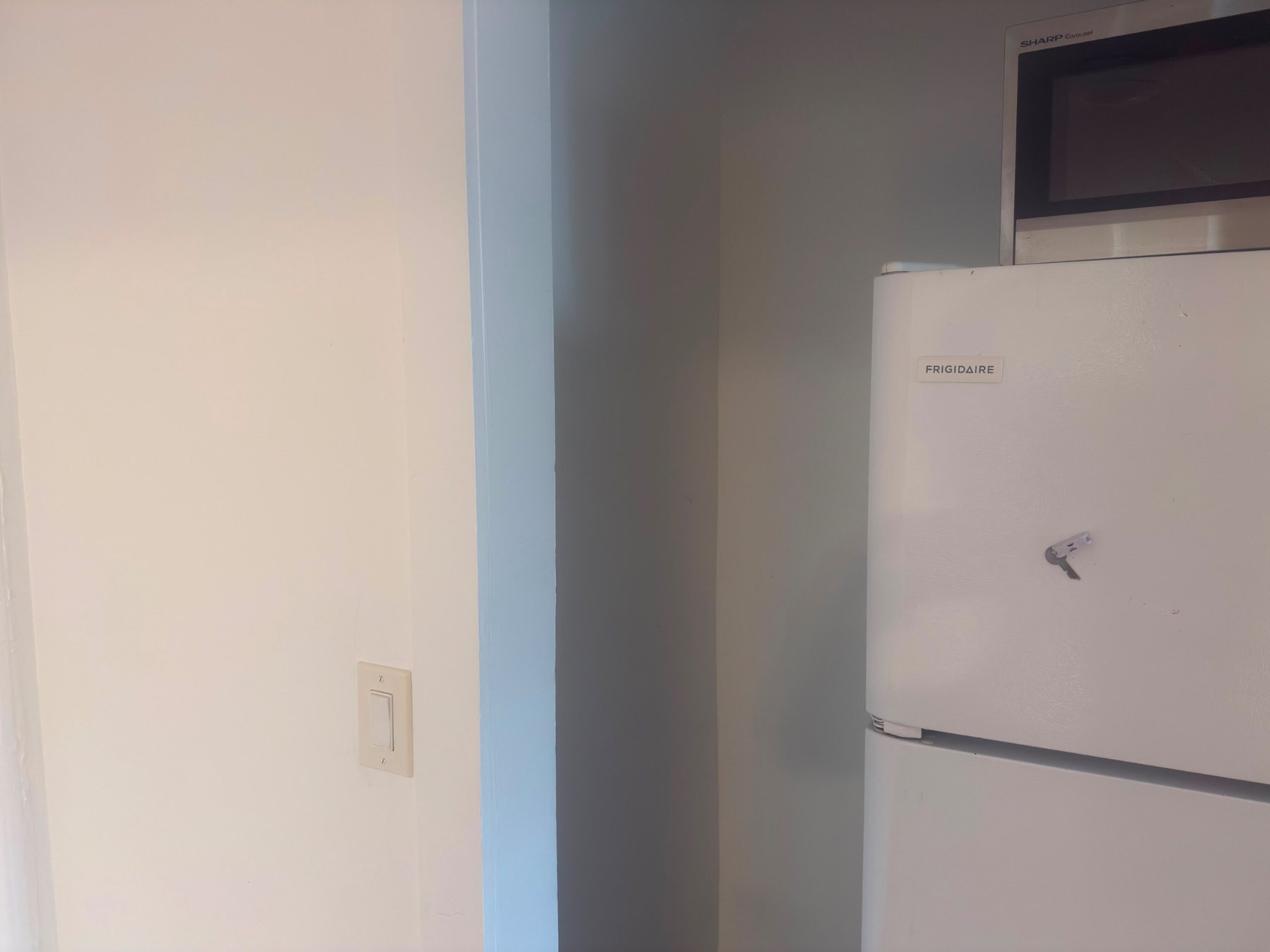 Closet area after repair and painting